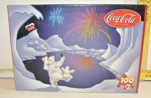 Coca-Cola Jigsaw Puzzle Polar Bear and Cubs Coke Collector 2002 Vintage 100 pc - Picture 1 of 2