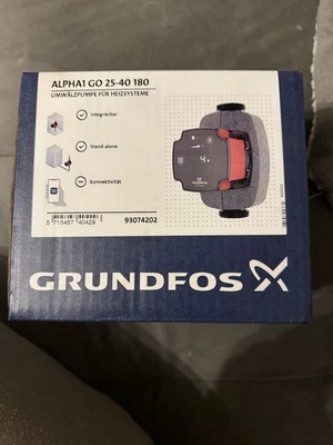 Grundfos Alpha 1 GO 25-40 180 Umwälzpumpe Heizungspumpe 93074202 NEU - Bild 1 von 4