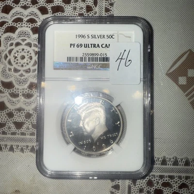 1996s Kennedy Silver Proof Half Dollar, PF69 Ultra Cameo NGC, Signature Label! - Image 1 of 3