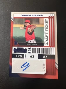 2022 Chronicles Contenders Draft Ticket Red Connor Seabold RC Auto 22/99 - Picture 1 of 2