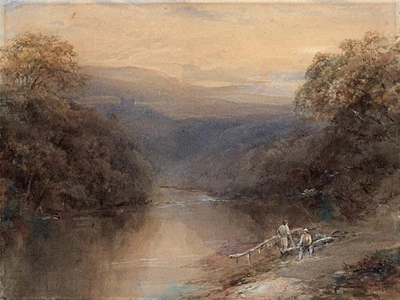 Edward Tucker (1825-1909) Watercolour Painting Barden Tower Wharfedale Yorkshire - Image 1 of 4