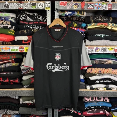 LIVERPOOL 2002 2003 AWAY FOOTBALL SHIRT SOCCER JERSEY REEBOK SIZE XLARGE MEN - Image 1 of 4