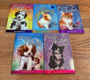 Lot of 5 Magic Puppy Kitten Bunny Sue Bentley Children's Chapter Book - Picture 1 of 1
