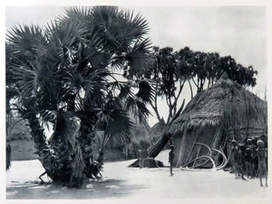 Shilluk Village on the White Nile, 1930 photogravure vintage Africa print - Picture 1 of 3