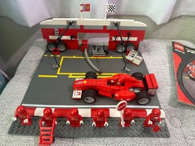 Lego 8375 Ferrari F1 Pit Set & instructions almost complete - read description