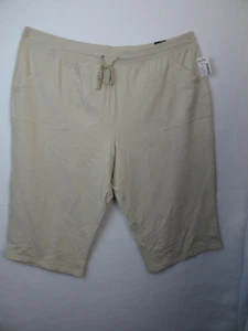 Womens Fashion Bug Stretch Size 30/32 Beige Capri Pants - Picture 1 of 10