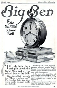 Antique Westclox Big Ben Advertising Desk Alarm Clock 1914 - Picture 1 of 3