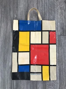Borsa SARI FABRICS LIMITED Made In England 1984 Vintage Bag Mondrian Style - Imagen 1 de 7