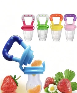 Baby Food Pacifier Feeder Silicone Fresh Fruit Soother Teether Teething Toy UK - Picture 1 of 29