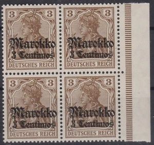 === Dt. Auslandspostamt MAROKKO Mi. 46 Vierer **, Kat. ca. 10€ === - Picture 1 of 1