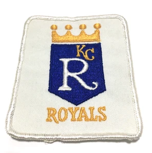 Vintage Baseball Patch KC Royals 1970's Embroidered Stitched Unused 4" x 3 1/2" - Picture 1 of 2