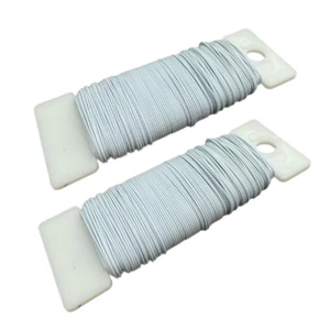 76Yards 22Gauge White Metal Floral Wire Flexible Paddle Florist Garden Wire for - Picture 1 of 8