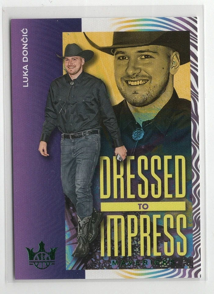 2023-24 Panini Court Kings Luka Doncic Dressed To Impress #3 Jade /25 - Image 1 of 2