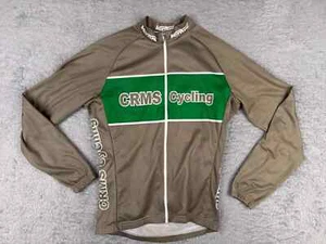 Verge Cycling Jersey Mens Medium Brown Green Full Zip Long Sleeve CRMS Cycling - Picture 1 of 21