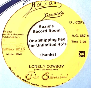 John Silvercloud Lonely Cowboy Private Country Western EX-/NM 45 7" Vinyl - Picture 1 of 3