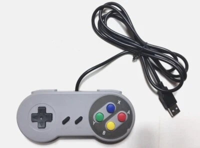 Manette de jeu USB grise SNESr style Nintendo manette de jeu pour PC portable - Photo 1/3