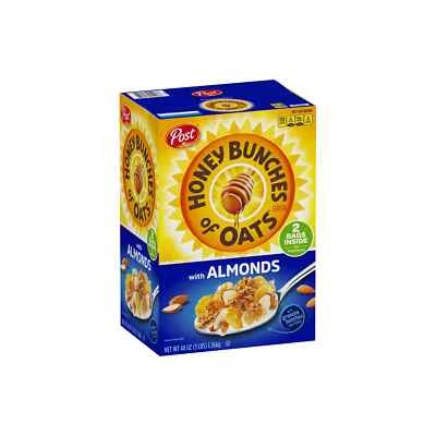 Post 蜂蜜燕麦片谷物含酥杏仁 (48 盎司) — 第 1/4 张图片