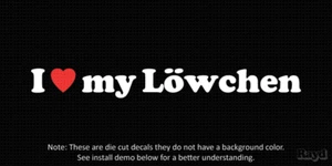 (2x) I love my Lowchen Die Cut Decal Sticker <3 dog canine - Picture 1 of 1