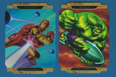 HULK and IRON MAN Die-Cut Cards | 2008 Marvel Masterpieces 2  #Iron Man A #HulkA - Image 1 of 2