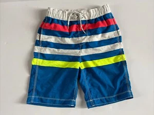 Lands' End Youth Boy's Size Large Color Block Swim Trunks Mesh Lining Pockets - Picture 1 of 7