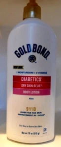 Gold Bond Diabetics' lozione corpo sollievo pelle secca con vitamina E/aloe 18 oz RICARICA - Foto 1 di 2