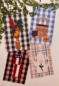 Stitchin' Friends Applikation Handtuch Muster VERSUCHLICHE HANDTÜCHER SIEBEN #212 vier Designs - Bild 1 von 4