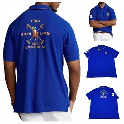 Polo Ralph Lauren Big Pony Big & Tall Men’s 2XLT Blue Polo Shirt Crest Patch NWT - Image 1 of 4