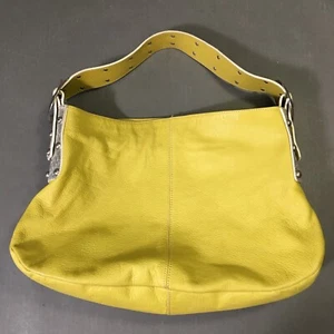 Bolso de Hombro Pulicati Para Mujer Amarillo Cuero Genuino Correas Extraíbles Cremallera - Imagen 1 de 10