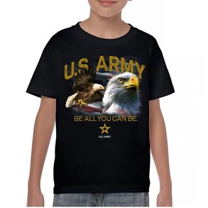 US Army Be All You Can Be Youth T-shirt American Military Veteran DD214 Kids - Picture 1 of 50