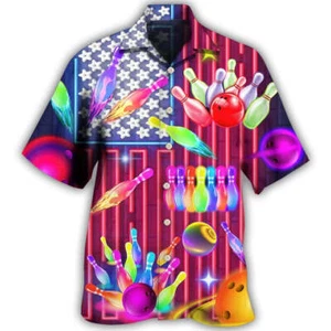Colorful Bowling Hawaiian Shirt Short Sleeve_7203 - Picture 1 of 3