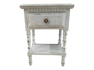 Shabby Chic end table Solid wood single drawer - Picture 1 of 7