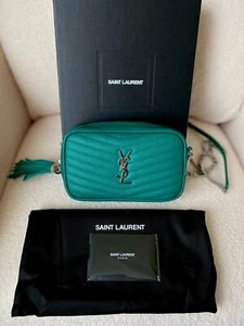 SAINT LAURENT  Mini Lou Bag in "Green Field" color - AUTHENTIC- in BN condition - Picture 1 of 12