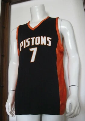 L Adult Men Custom Made In USA Ben Gordon Detroit Pistons Basketball Jersey EUC - Image 1 of 4