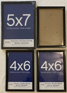 4 Studio Decor Basics Multipurpose Picture Frames black - Picture 1 of 2