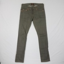 Civilianaire Selvage Jeans Women 25 Super Slim Los Angeles USA Made Gray Stretch