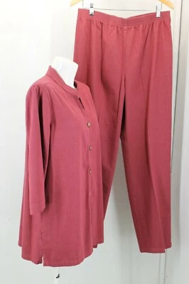 ORVIS ALGODÓN MUJER PANTALÓN TRAJE TALLA M COLOR BAYA MANGA 3/4 PANTALÓN RECTO NUEVO Foto 1 de 4