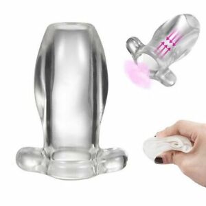 Clear Hollow Anal Tunnel Butt Plug Dilator Expansion Stretcher Sex Toys