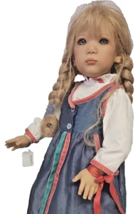 Muñeca Ullwa de Noruega Annette Himstedt 1999 Alemania Rubia Trenzas Ojos Azules - Imagen 1 de 11