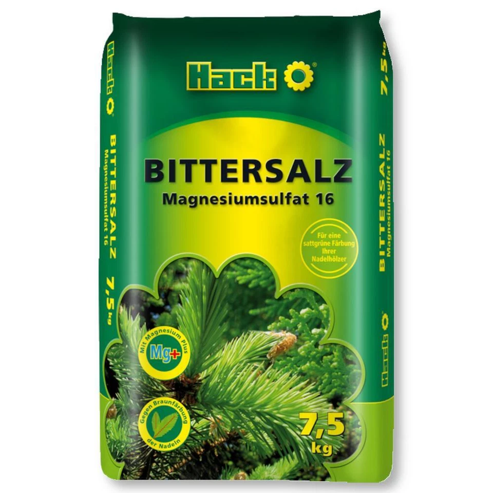 HACK Bittersalz 7,5 kg Magnesiumsulfat Magnesiumdünger Nadelholzdünger Konifer - Bild 1 von 1