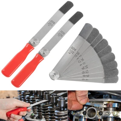 A308 Offset Valve Tappet Gauge 11-Blades Feeler w/ Two Handles 0.004" to 0.014" - Image 1 of 4
