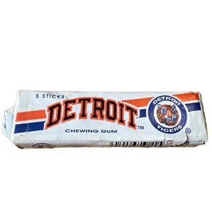Vintage Detroit Tigers Baseball Chewing Gum 5-Sticks Official MLB Collectible