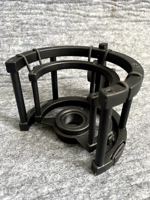 DELUXE SCHWARZ GEBOGEN 22 MM GEWINDE MIKROFON STOSSHALTERUNG APEX NADY T-BONE - Bild 1 von 4