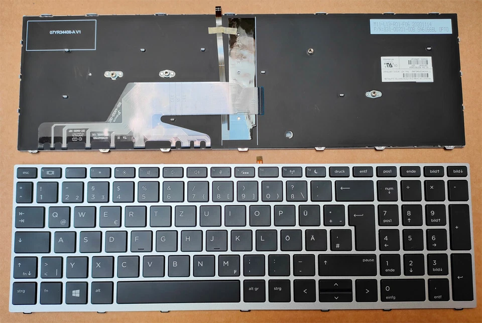 Tastatur hp Probook 450 G5 455 G5 470 G5 ohne TrackPoint Beleuchtung Keyboard - Bild 1 von 1
