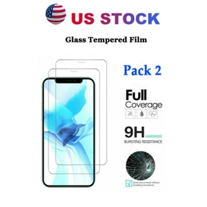 2PACK Screen Protector Tempered Glass Film For iPhone 11 12 13 14 15 XR 11 PRO - Picture 1 of 8