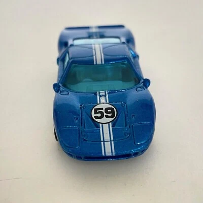 Coche Ford GT-40 Hot Wheels 1:64 azul Mattel #59 vintage 1999 primeras ediciones Foto 1 de 4