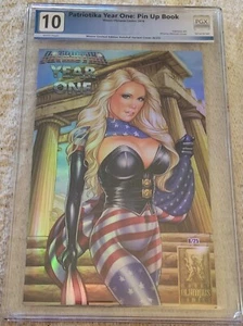 Patriotika Year One Pin Up Book Holofoil 8/25 PGX 10 Gem Mint Not CGC - Picture 1 of 3