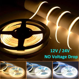 1-10M 12V COB LED Strip Lights 312Led/m Home Xmas Party Flexible LED Tape Lamp - Picture 1 of 29