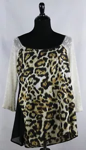 Citron Santa Monica Poeme By Citron Damen Bluse Top Animal Print Medium - Bild 1 von 3