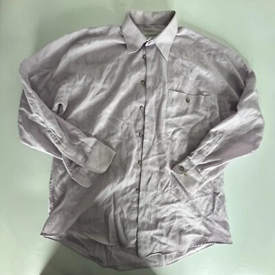 Yves Saint Laurent YSl long sleeve shirt Purple Button Down 15.5 Mens Medium  Foto 1 de 3