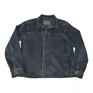 Levi's Denim Chore Jacket Mens M Medium Dark Blue Cotton Button Up - Picture 1 of 18